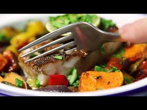 Jerk fish traybake Alaskan Pollock