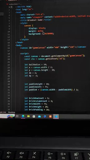 #breakout coding Game☠️☠️☠️ #codinglifestyle👩‍💻💻 #programming