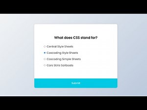 Create a Quiz App using HTML CSS & JavaScript | Quiz Web App using JavaScript