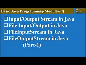 Input/Output Stream in Java (Part-1)(Module-29)