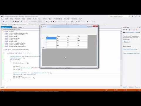 How to Bind dataGridView with Datatable In C#(with database example)