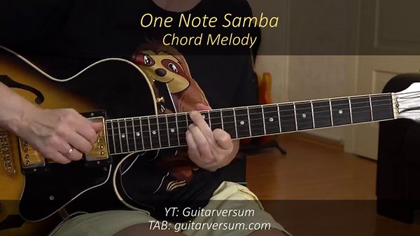 One Note Samba Guitar Cover Chord Melody by Sandra Sherman