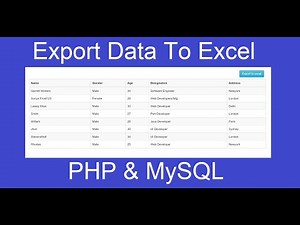 Export MySQL Table Data to Excel with PHP - PHP Project
