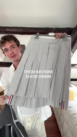 Thom Browne men's fashion GRWM — fragile masculinity left the chat
