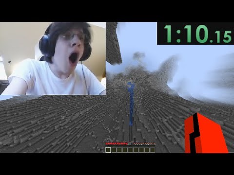 Minecraft speedrun [1:43] (WORLD RECORD)