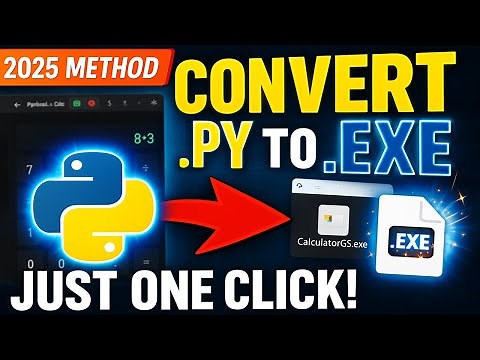 🔥 How to Convert Python .py to .exe [ 2025 Update ] Python + PyInstallar | Python GUI Project .EXE
