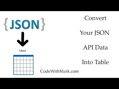 json to table