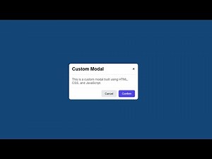 Custom Modal Popup Using HTML CSS JavaScript | Modern Responsive Modal