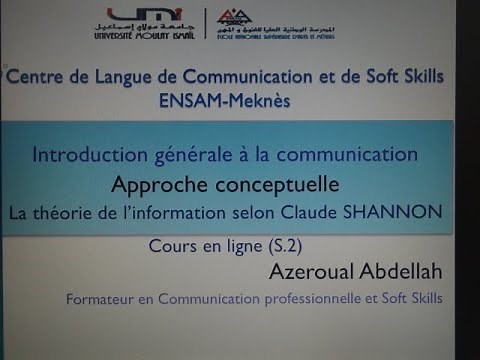 Communication Théorie de l'information et de la communication selon SHANNON