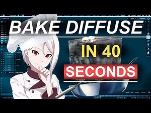 Blender 2.8 : Bake Diffuse/Albedo Maps (In 40 Seconds!!!)