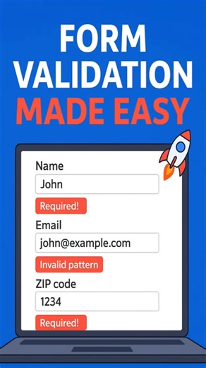 Form Validation Attributes in HTML | Required, Pattern, Min, Max Explained with Examples