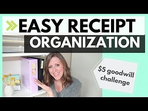 Easy Receipt Organization! $5 Goodwill Challenge