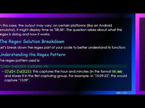 Understanding Regex in JavaScript: Simplifying Time Formatting