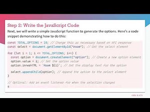 How to Create a Select Option with Looping in JavaScript