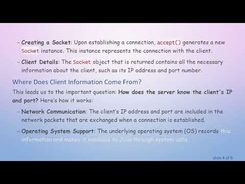 Understanding How to Create a Socket Object Using the accept() Method in Java