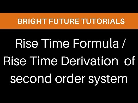 Rise time formula for second order system | Rise time equation | Rise time derivation