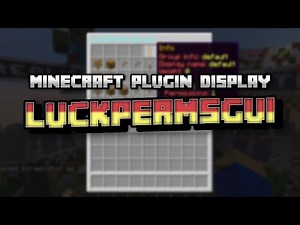 Minecraft Plugin Tutorial: LuckPerms GUI