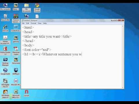 How to create a HTML document