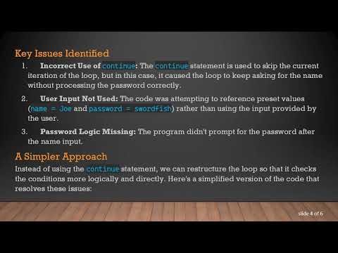 Understanding the Continue Statement in Python