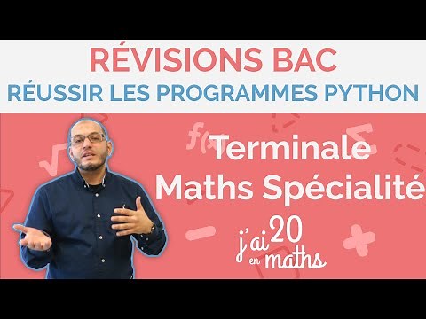 Révisions bac 2024-2025 - Réussir les programmes Python - Terminale Maths Spécialité