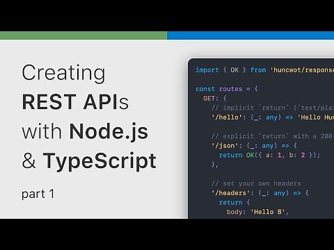 Creating REST APIs with Node.js & TypeScript - part 1