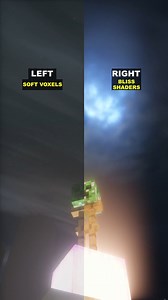 VexelVille - Minecraft Shaders | Which shaders is better to you❓ Comparing Minecraft shaders between Soft Voxels - by RRe36 (left) and Bliss Shaders - by Xonk___/X0nk... | Instagram