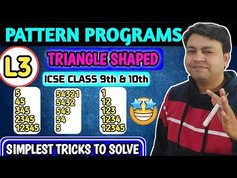 Lec 3 || Java Triangle Pattern Programs | Nested Loop Patterns in Java | Triangle Pattern Programs