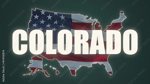 Colorado federal state map of USA