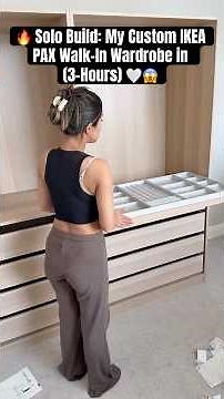 🔥Solo Built my dream IKEA PAX walking Wardrobe in 3-hours 🤍🎀 (Full DIY Build+Design Tips)😱✨#ikea