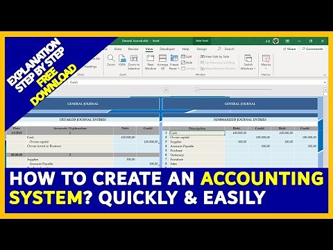 How to create an Accounting System IN EXCEL 🎁FREE DOWNLOAD🎁 ** GUARANTEED ** [PART 1/2]