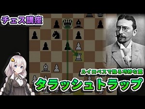 【チェス講座】１８．タラッシュトラップの解説 - ルイロペスに見られる巧妙なタクティクス