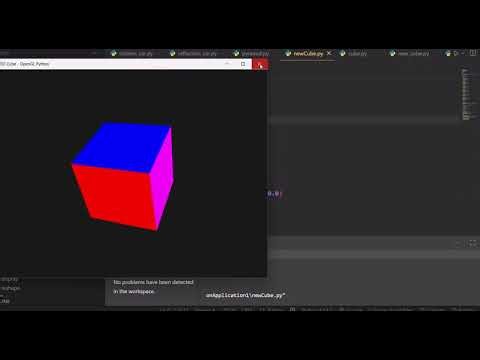 Drawing cube and pyramid using opengl in python