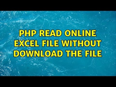 PHP Read Online Excel File Without Download The File
