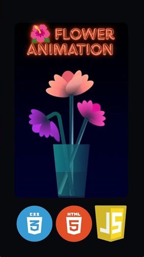 Flower Bloom Animation | HTML CSS JavaScript Project #webdevelopment