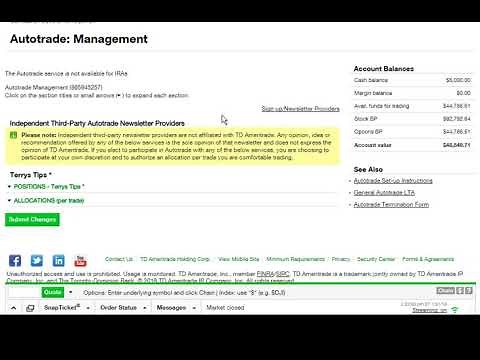 FAQ Setting Up Autotrade at the TD Ameritrade for thinkorswim