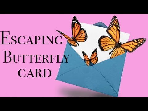Escaping butterfly card - DIY
