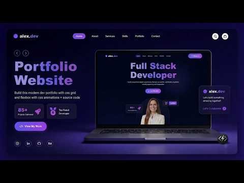 Create a Professional Personal Portfolio Website (With Source Code) | HTML CSS JS Tutorial