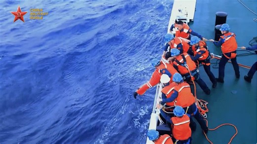 Chinese Coast Guard Rescues Filipino Crew From Capsized Cargo Ship Near Disputed Territory