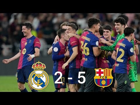 Real Madrid vs Barcelona 2 - 5 | Super copa FINAL 2025 | Full match