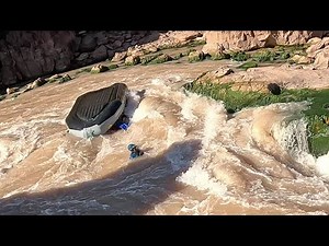 Grand Canyon Winter Rafting - Flip at Bedrock Rapid