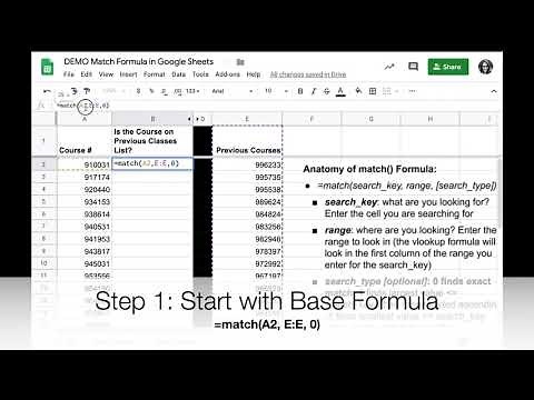 Google Sheets: Match() with Arrayformula