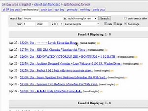 Narrowing down your craigslist search