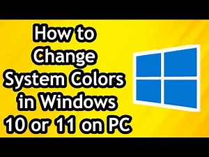 How to Change System Colors in Windows 10 or 11 on PC