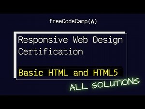 🔴 Basic HTML and HTML5 | ALL SOLUTIONS | freeCodeCamp