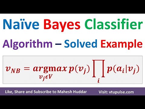 Naïve Bayes Classifier Algorithm | Solved Example Naïve Bayes Algorithm by Mahesh Huddar
