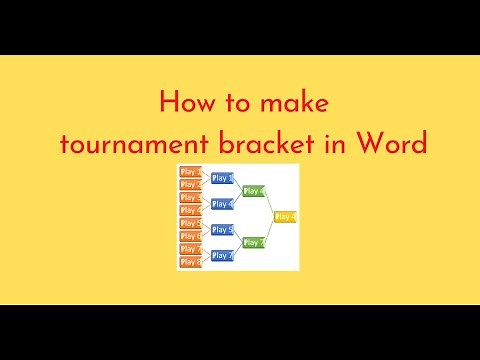 How to make tournament bracket in Word