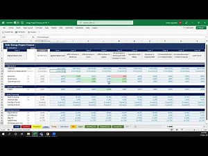 Energy Project Finance Modeling Template Walk through