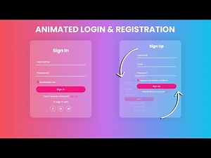 Animated Login and Registration Form with HTML CSS and Javascript