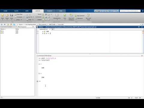 Tutorial2: Introduction to MATLAB for beginners - create/save/edit .m files!