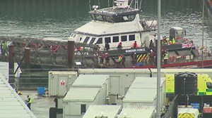 Migrants arrive in Dover.